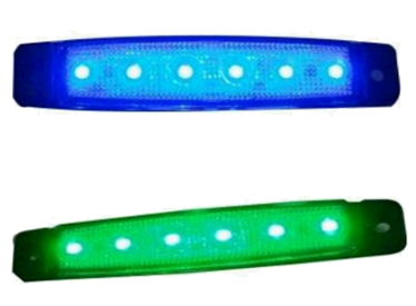 SIDE MARKER LED BLU/VERDE